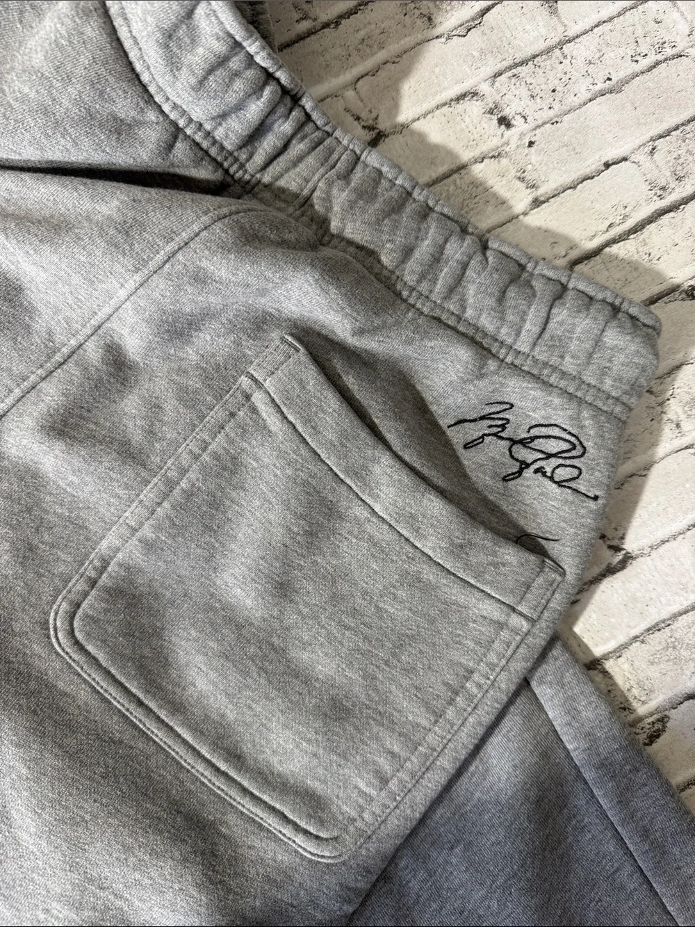 Jordan mens M Medium gray solid cotton blend fleece sweatpants EUC